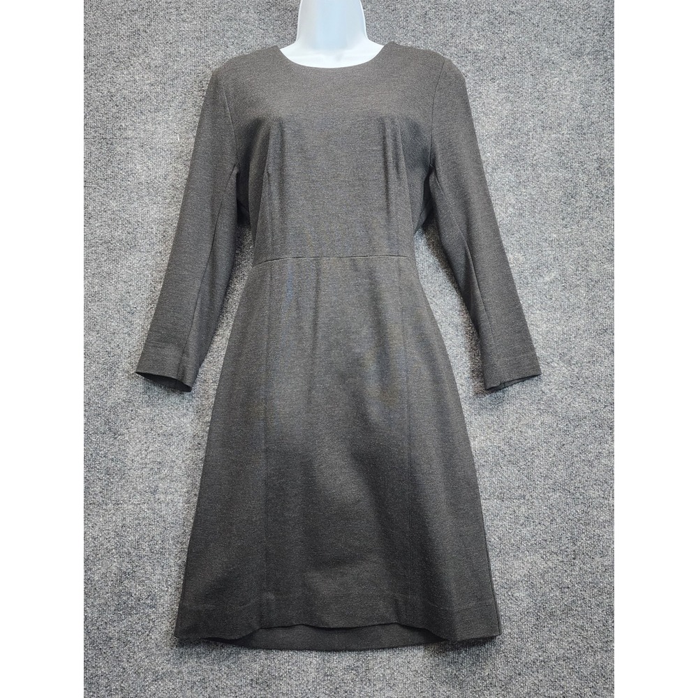 J.Crew Womens Quiet Luxury Ponte Sheath Work Dress Long Sleeve Office Classic 10